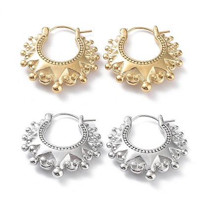 Серьги из 304 нержавеющей стали, корона