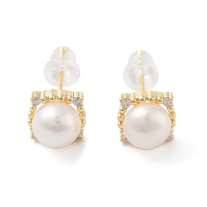 Натуральный жемчуг серьги, серьги из латуни со шпильками из стерлингового серебра 925