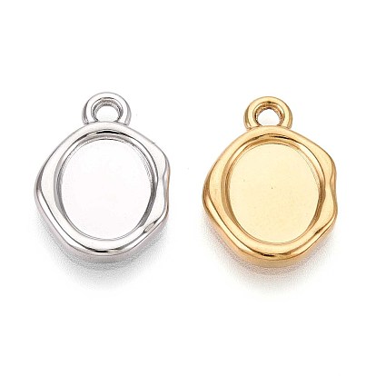 304 Настройки кабошон из нержавеющей стали кулон, ионное покрытие (ip), самородки