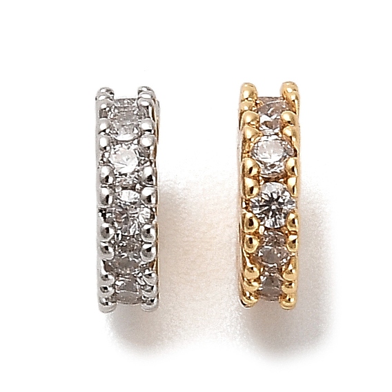 Латунные микропаве из прозрачного кубического циркония, без кадмия, без никеля и без свинца, снежинка