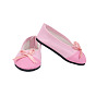 Imitation Leather Doll Flat Shoes, with Bowknot, for 18 "American Girl Dolls Accessories