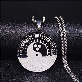 304 Stainless Steel Pendant Necklaces for Women Men, the Church of the Latter-day Dude Necklace