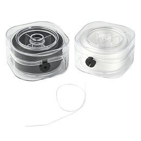 2 rouleaux 2 couleurs ficelle de cristal élastique ronde, fil de perles élastique, pour la fabrication de bracelets élastiques