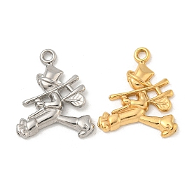 Ion Plating(IP) 304 Stainless Steel Pendants, Human Charm