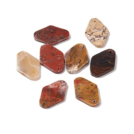 Natural Morocco Agate Pendants, Rhombus