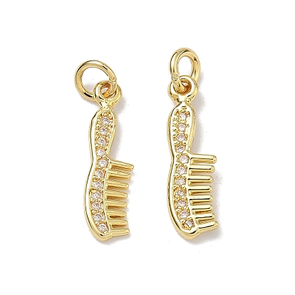 Латунные микропаве прозрачные подвески с фианитом, стойки покрытие, долговечный, без свинца и без кадмия, гребень амулеты