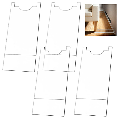 4Pcs Rectangle Acrylic Couch & Bed Stopper, Headboard Spacer, Furniture Pads