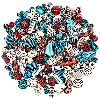 240g непрозрачные акриловые бусины, разнообразные