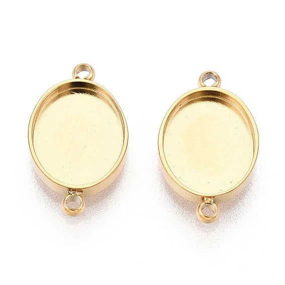 304 оправы для кабошонов из нержавеющей стали, овальные, ионное покрытие (ip)