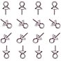 304 Stainless Steel Cup Pearl Peg Bails Pin Pendants, For Half Drilled Beads