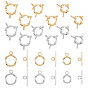 12Pcs 12 Style 304 Stainless Steel Clasps, Spring Ring Clasps and Ring Toggle Clasps