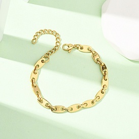 304 браслеты-цепочки из нержавеющей стали в виде кофейных зерен для женщин