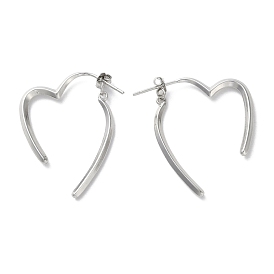 925 Sterling Silver Heart Stud Earrings