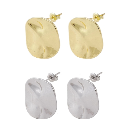 Латунь серьги, Twist овальные