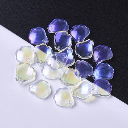 Perles de verre de peinture de cuisson, pétale