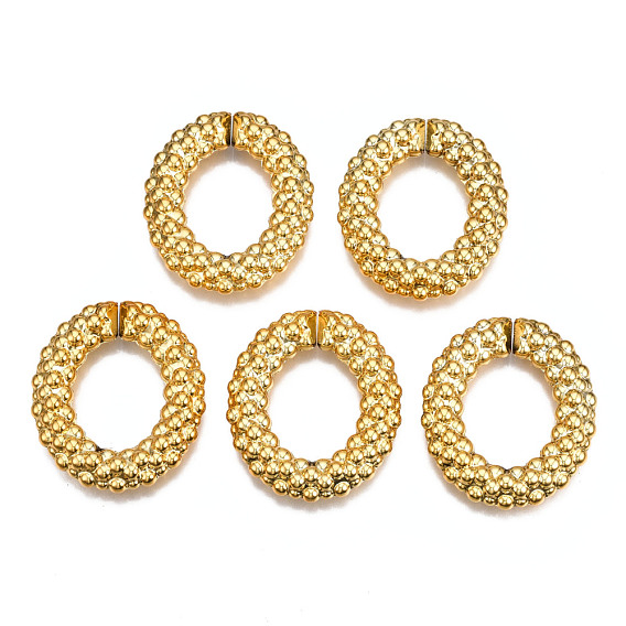 Electroplated CCB Plastic Linking Rings, Oval Ring