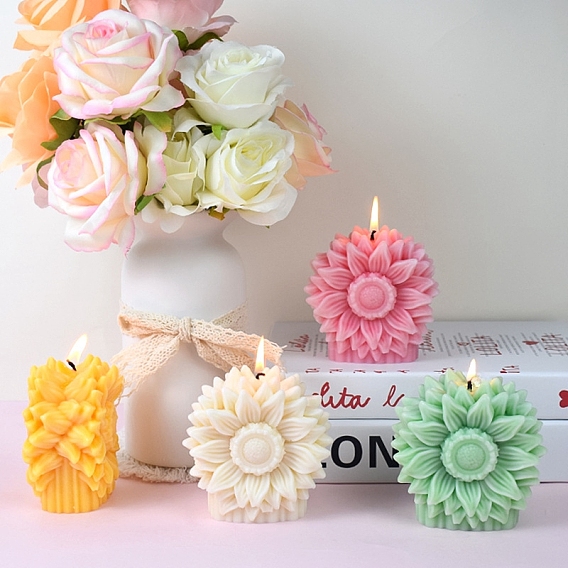 Формы для свечей из пищевого силикона, для изготовления свечей, подсолнечник