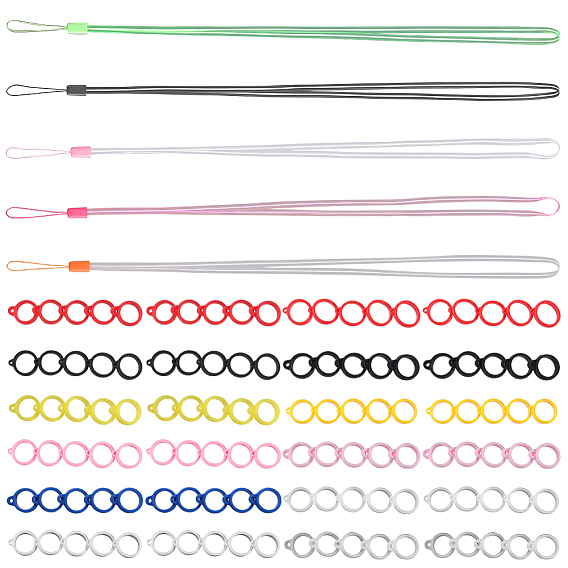 5шт. 5 цвета резиновые ремешки, с пластиковой фурнитурой и силиконовой подвеской в стиле 12