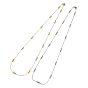 304 женские ожерелья-цепочки с круглыми звеньями из нержавеющей стали и бисером