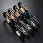 Leather Double Layer Multi-strand Bracelet, with Alloy Magnetic Clasp