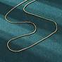 Brass Venetian Chain, Box Chain Necklaces, with Lobster Claw Clasps and Slider Beads, Long-Lasting Plated