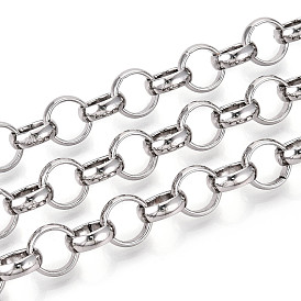 Латунные цепи Роло, несварные, с катушкой