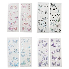2Pcs Butterfly Waterproof PET Stickers, Decorative Stickers, for Water Bottles, Laptop, Luggage, Cup, Computer, Mobile Phone, Skateboard, Guitar Stickers