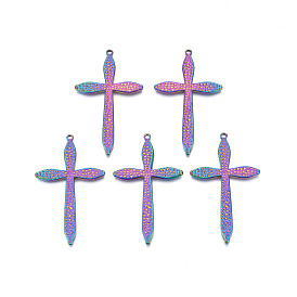 Ion Plating(IP) 304 Stainless Steel Big Pendants, Cross