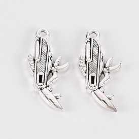 Tibetan Style Alloy Pendants, Lead Free & Cadmium Free, Knife Charms