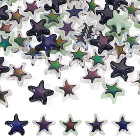 50 шт 5 цвета стеклянные бусины, чувствительные к температуре бусины, меняющие цвет, звезда