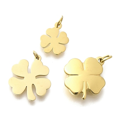 Ионное покрытие (ip) 304 брелоки из нержавеющей стали, с целью перехода в кольце, клевер очарование