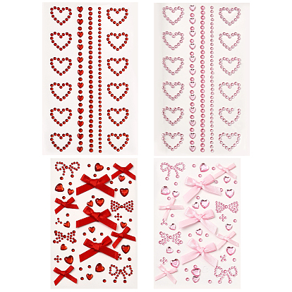 4 шт. 4 стили наклейки для аквагрима из смолы, терилена и акрила