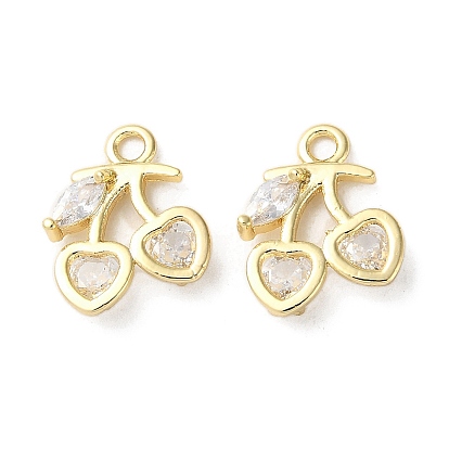 Латунные микро проложить кубического циркония прелести, черри прелести