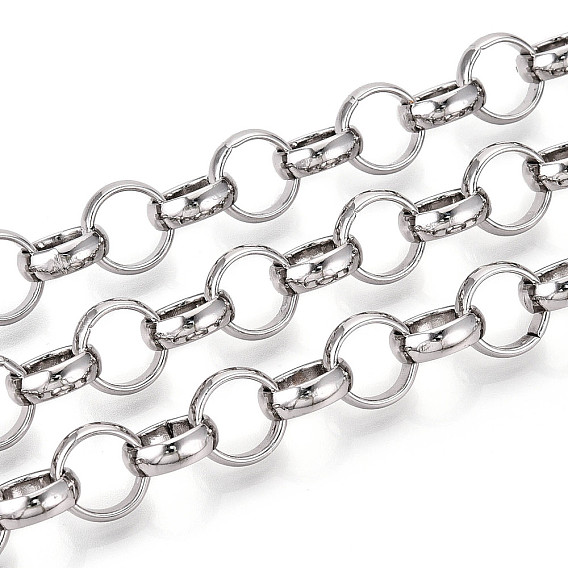 Латунные цепи Роло, несварные, с катушкой