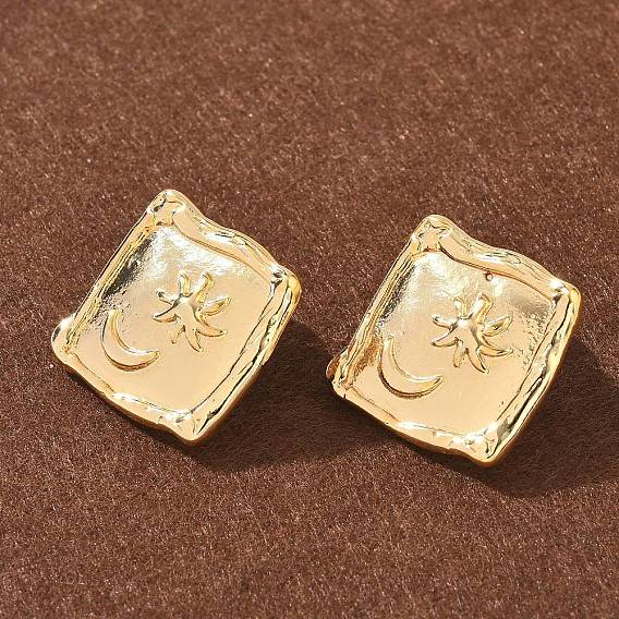 304 из нержавеющей стали серьги, луна с солнцем