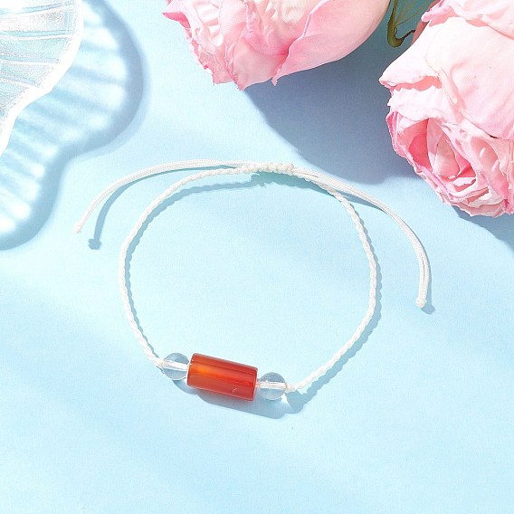 Браслеты из бисера для женщин из натурального сердолика и синтетического кварца, с нейлоновой нитью