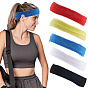 5 шт. 5 цвета пряжи хлопок и спандекс эластичные повязки на голову для упражнений, аксессуары для волос для женщин и девочек