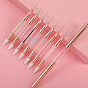 Acrylic Dual End Nail Art Dotting Pen Set, with Wax Copper Tip, Manicure Tool