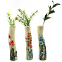 Resin Vases, Home Decorations, Column with Flower