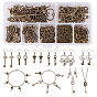 DIY Pendant Making, with Tibetan Style Alloy Pendants, Brass Earring Hooks, Lead Free & Cadmium Free, Brass Lobster Claw Clasps and Iron Cable Chains