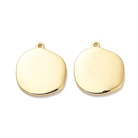 Латунные подвески, без кадмия, без никеля и без свинца, плоские круглые прелести