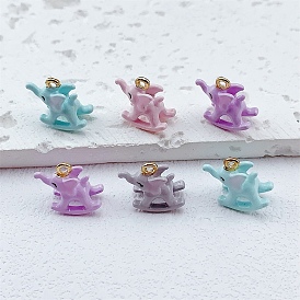 Подвески из эмали и сплава, Слон прелести, золотые