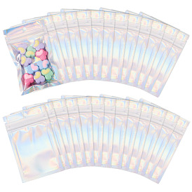 60шт. прямоугольные пластиковые пакеты с застежкой-молнией и блестками, закрывающиеся сумки