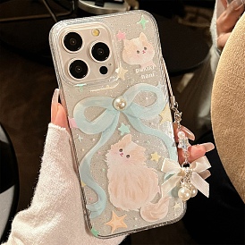 Cute Cartoon Cat TPU Plastic Mobile Phone Cover, Fit for iphone 13 Promax/13 Pro/13/14 Promax/14/14 Pro/14 Plus/15 Promax/15/15 Pro/15 Plus