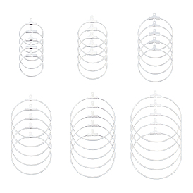 304 Stainless Steel Pendants, Hoop Earring Findings, Ring
