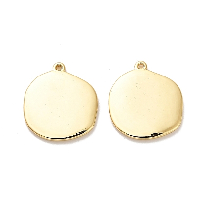 Латунные подвески, без кадмия, без никеля и без свинца, плоские круглые прелести