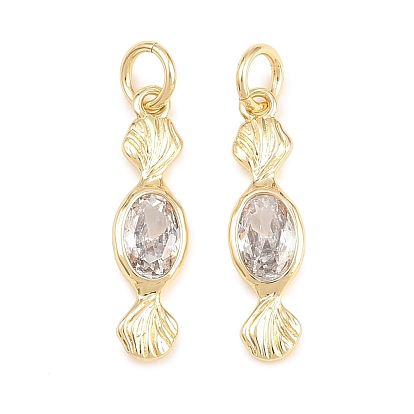 Латунные микропаве прозрачные подвески с фианитом, без кадмия и без свинца, долговечный, стойки покрытие, конфеты прелести