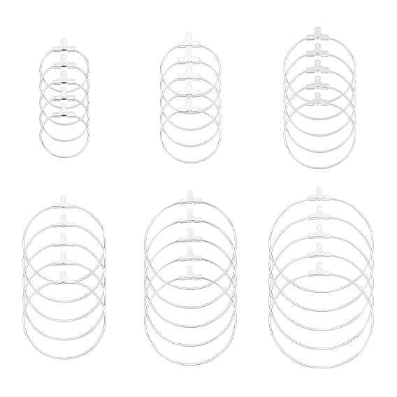 304 Stainless Steel Pendants, Hoop Earring Findings, Ring