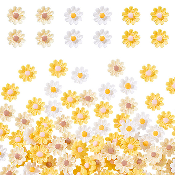 150шт 3 цвета непрозрачная смола цветок кабошоны