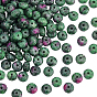 2 Strands Faceted Natural Ruby in Zoisite Rondelle Beads Strands, Dyed